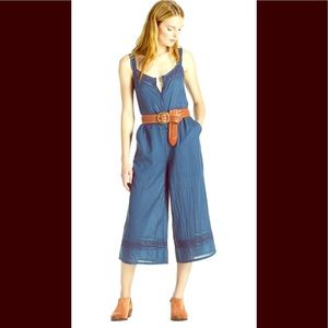 LUCKY BRAND STRIPE CULOTTE JUMPSUIT